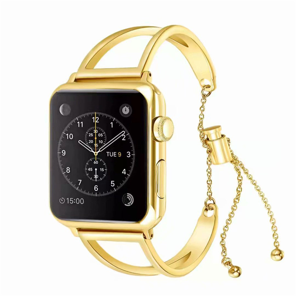 Stainless Steel Apple Watch Band Bracelet Gold - Main Image