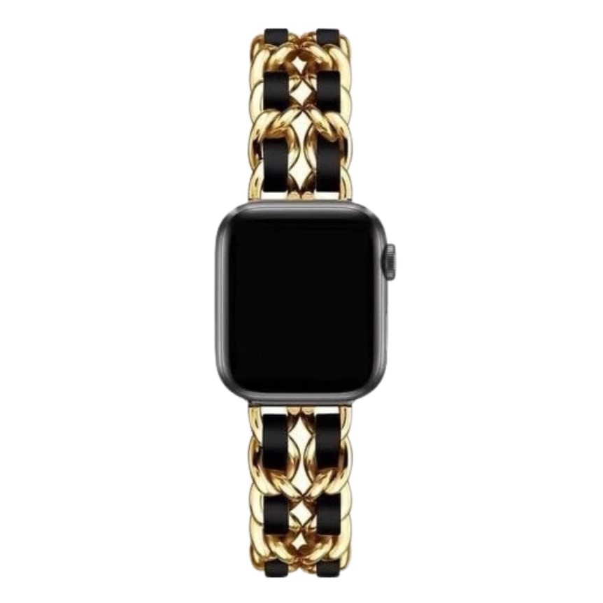 (Gold Christian Cross in The ofm of Tree) Patterned Leather Wristband Strap  Compatible with Apple Watch Series 4/3/2/1 gen,Replacement of iWatch 42mm