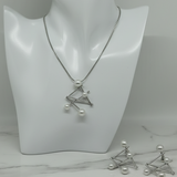 Baroque Pearl Necklace and Earring Set