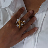 Baroque Pearl Ring and bangle set