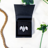 Triple CZ Stone leaf set
