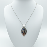 Amethyst Leaf Pendant Necklace