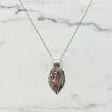 Amethyst Leaf Pendant Necklace