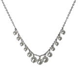 Silver Pearl Dangle Necklace