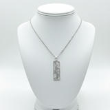 Textured Bar Pendant Necklace