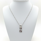 Textured Loop Bar Pendant Necklace
