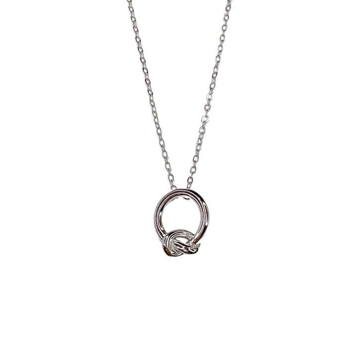 Knotted Circle Pendant Necklace