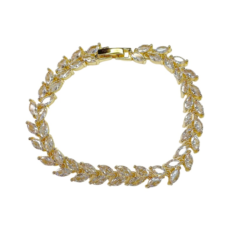 Gold CZ Holiday Sparkle Bracelet