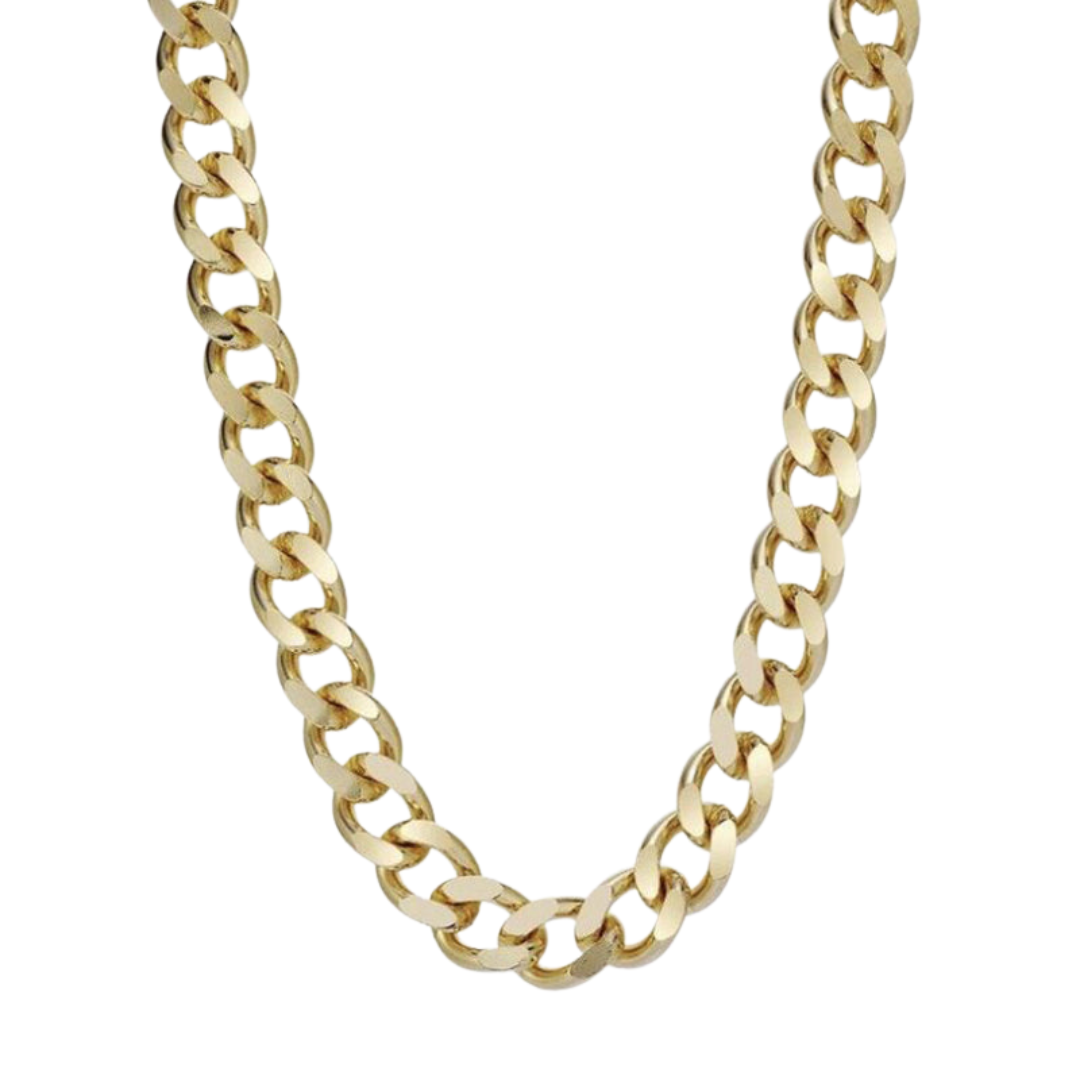 18K Gold Plated Chunky Cuban Chain Necklace