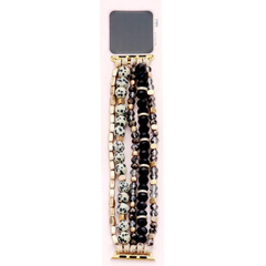 Black Beaded Layered Apple Watch Band 