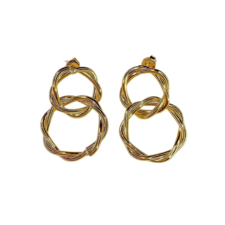 Double Braided Open Circle Earring
